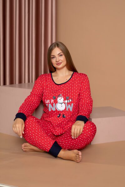 Дамска коледна макси пижама 67155