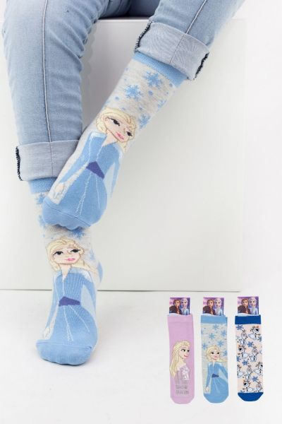 Детски чорапи - Disney Frozen 3 броя 19015