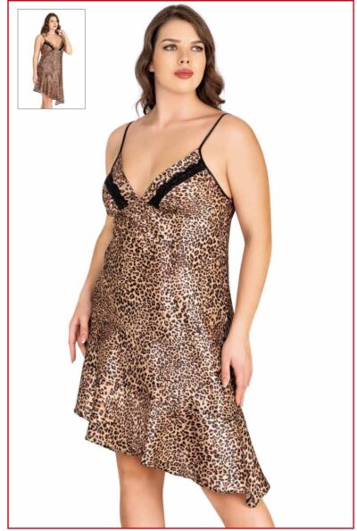 Нощница от сатен 2105leopard