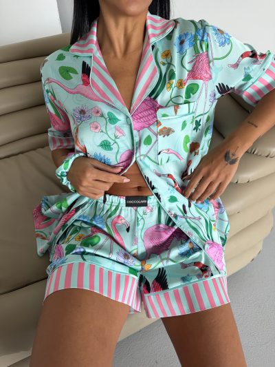 Сатенен летен комплект 2600033/2600181maksi