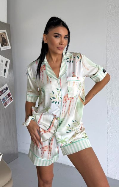 Лятна сатенена пижама 2600094